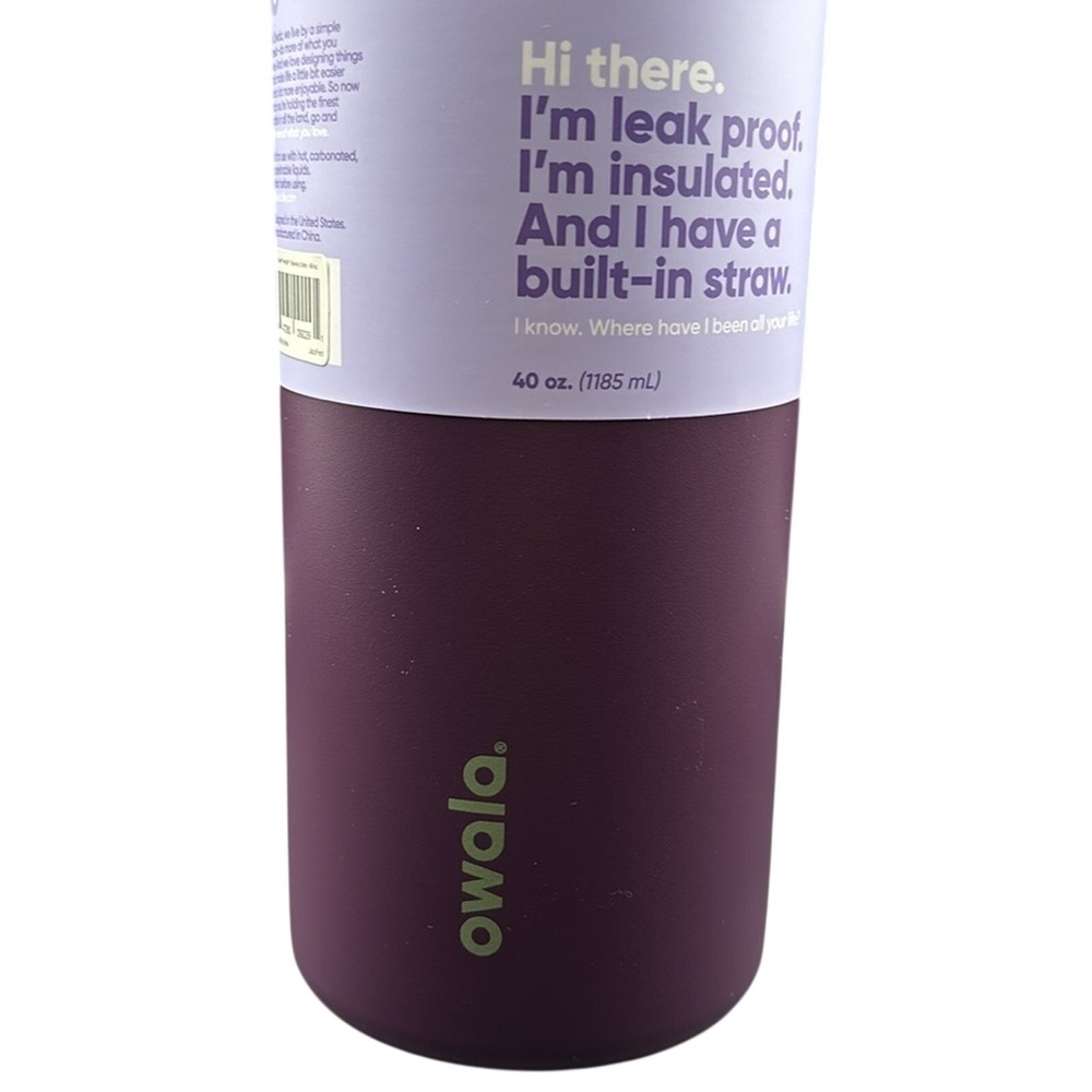 Owala 40oz Stainless Steel Water Bottle in JazzFest purple, yellow, sold out - Picture 6 of 6